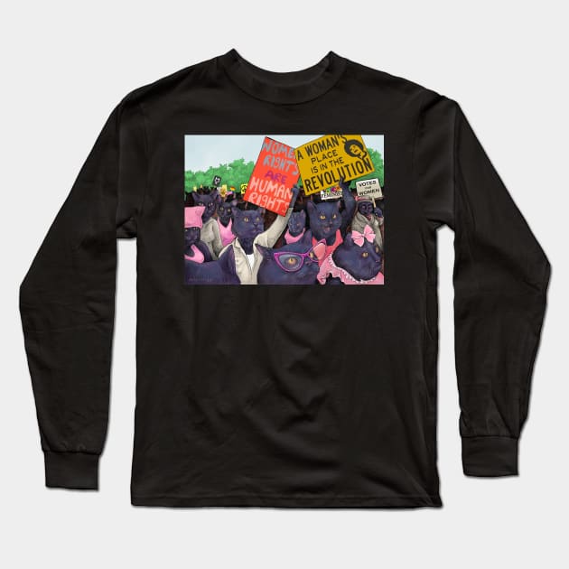 Black Kat Theatre Women's March Long Sleeve T-Shirt by Black Kat Theatre